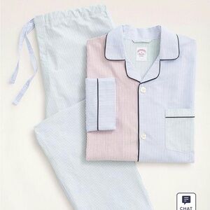 Brooks Brothers Men’s Multicolored Striped 100% Cotton Pajama Set